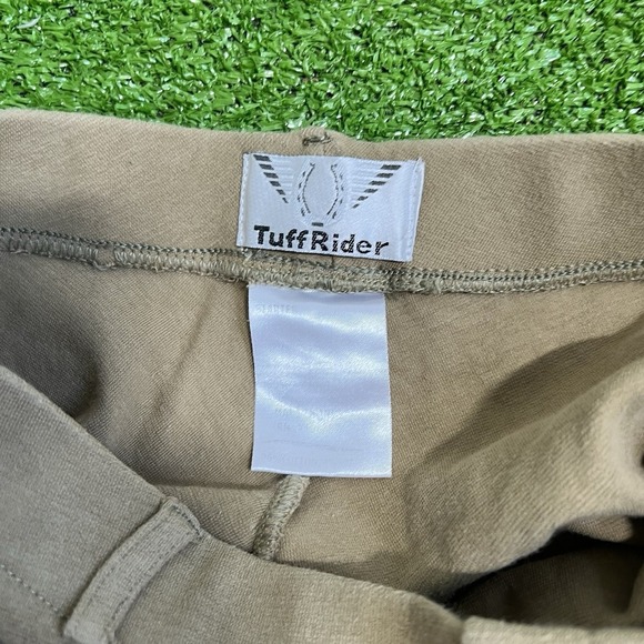Tuff Rider Youth Equestrian Riding Tights SZ 14 Breeches (3) Khaki Riding Pants - Picture 14 of 16